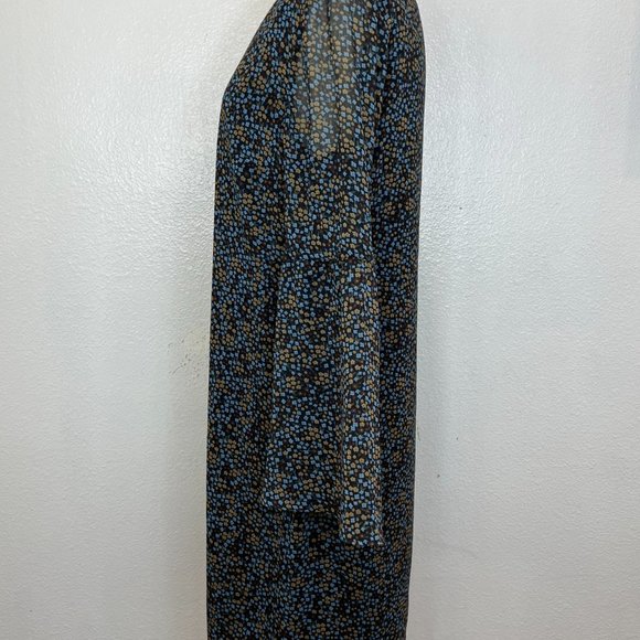 Cabi Womens Style 3648 Poise Bell Sleeve Dress Blue Floral Size M - Picture 4 of 7